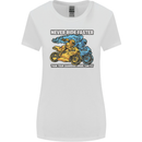 Bike Safety Motorbike Biker Motorcycle Womens Wider Cut T-Shirt White