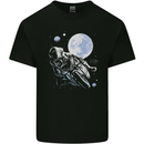 Biker Astronaut Space Motorbike Motorcycle Kids T-Shirt Childrens Black