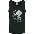 Biker Astronaut Space Motorbike Motorcycle Mens Vest Tank Top Black