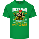 Biker Baby Dad Funny Fathers Day Motorcycle Kids T-Shirt Childrens Irish Green