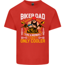 Biker Baby Dad Funny Fathers Day Motorcycle Kids T-Shirt Childrens Red