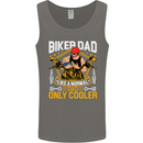 Biker Baby Dad Funny Fathers Day Motorcycle Mens Vest Tank Top Charcoal