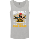 Biker Baby Dad Funny Fathers Day Motorcycle Mens Vest Tank Top Sports Grey