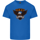 Biker Born to Be Free Motorbike Motorcycle Kids T-Shirt Childrens Royal Blue