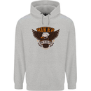 Biker Born to Be Free Motorbike Motorcycle Mens 80% Cotton Hoodie Sports Grey