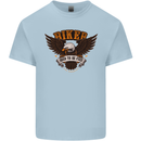 Biker Born to Be Free Motorbike Motorcycle Mens Cotton T-Shirt Tee Top Light Blue