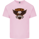 Biker Born to Be Free Motorbike Motorcycle Mens Cotton T-Shirt Tee Top Light Pink