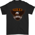 Biker Born to Be Free Motorbike Motorcycle Mens T-Shirt 100% Cotton Black