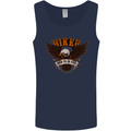 Biker Born to Be Free Motorbike Motorcycle Mens Vest Tank Top Navy Blue