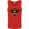 Biker Born to Be Free Motorbike Motorcycle Mens Vest Tank Top Red