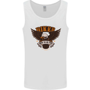 Biker Born to Be Free Motorbike Motorcycle Mens Vest Tank Top White
