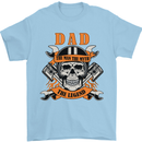 Biker Dad the Man Myth Legend Funny Mens T-Shirt 100% Cotton Light Blue
