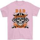 Biker Dad the Man Myth Legend Funny Mens T-Shirt 100% Cotton Light Pink