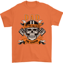 Biker Dad the Man Myth Legend Funny Mens T-Shirt 100% Cotton Orange