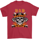 Biker Dad the Man Myth Legend Funny Mens T-Shirt 100% Cotton Red