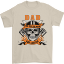 Biker Dad the Man Myth Legend Funny Mens T-Shirt 100% Cotton Sand