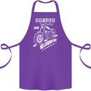 Biker Drop a Gear Disappear Motorcycles Motorbike Cotton Apron 100% Organic Purple