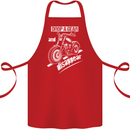 Biker Drop a Gear Disappear Motorcycles Motorbike Cotton Apron 100% Organic Red