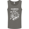 Biker Drop a Gear Disappear Motorcycles Motorbike Mens Vest Tank Top Charcoal