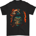 Biker Gorilla Skull Motorbike Motorcycle Mens T-Shirt 100% Cotton Black