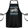 Biker Grandad Grandparents Day Motorcycle Bike Cotton Apron 100% Organic Black