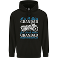 Biker Grandad Grandparents Day Motorcycle Bike Mens 80% Cotton Hoodie Black