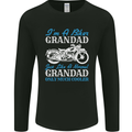 Biker Grandad Grandparents Day Motorcycle Bike Mens Long Sleeve T-Shirt Black