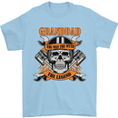 Biker Grandad the Man Myth Legend Funny Mens T-Shirt 100% Cotton Light Blue
