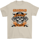 Biker Grandad the Man Myth Legend Funny Mens T-Shirt 100% Cotton Sand