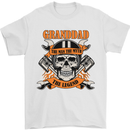 Biker Grandad the Man Myth Legend Funny Mens T-Shirt 100% Cotton White
