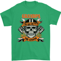Biker Grandpa the Man Myth Legend Funny Mens T-Shirt 100% Cotton Irish Green