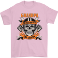 Biker Grandpa the Man Myth Legend Funny Mens T-Shirt 100% Cotton Light Pink