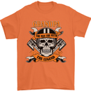 Biker Grandpa the Man Myth Legend Funny Mens T-Shirt 100% Cotton Orange
