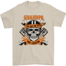 Biker Grandpa the Man Myth Legend Funny Mens T-Shirt 100% Cotton Sand