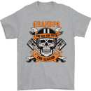 Biker Grandpa the Man Myth Legend Funny Mens T-Shirt 100% Cotton Sports Grey