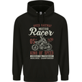 Biker King of Speed Motorcycles Cafe Racer Childrens Kids Hoodie Black