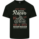 Biker King of Speed Motorcycles Cafe Racer Kids T-Shirt Childrens Black