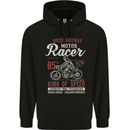 Biker King of Speed Motorcycles Cafe Racer Mens 80% Cotton Hoodie Black