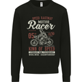Biker King of Speed Motorcycles Cafe Racer Mens Sweatshirt Jumper Black
