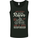 Biker King of Speed Motorcycles Cafe Racer Mens Vest Tank Top Black