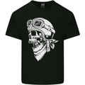 Biker Outlaw Motorbike Motorcycle Skull Kids T-Shirt Childrens Black