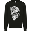 Biker Outlaw Motorbike Motorcycle Skull Mens Sweatshirt Jumper Black