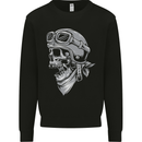 Biker Outlaw Skull Motorbike Motorcycle Mens Sweatshirt Jumper Black