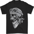 Biker Outlaw Skull Motorbike Motorcycle Mens T-Shirt 100% Cotton Black