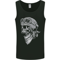 Biker Outlaw Skull Motorbike Motorcycle Mens Vest Tank Top Black