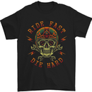 a black t - shirt with a skull wearing a helmet