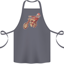 Biker Santa Christmas Motorcycle Chopper Skull Cotton Apron 100% Organic Steel
