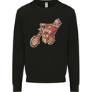 Biker Santa Christmas Motorcycle Chopper Skull Mens Sweatshirt Jumper Black