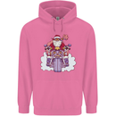 Biker Santa Christmas Motorcycle Motorbike Childrens Kids Hoodie Azalea