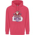 Biker Santa Christmas Motorcycle Motorbike Childrens Kids Hoodie Heliconia